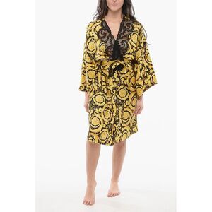 Silk Robe with Baroque Motif